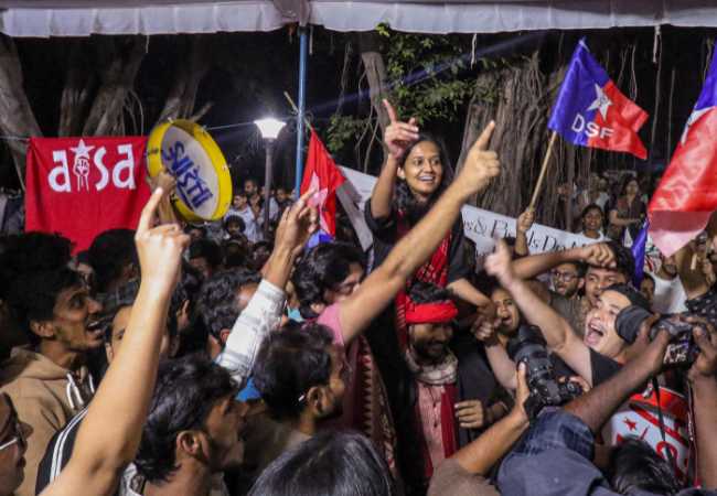 Left unity sweeps JNU Students' Union polls, defeats RSS-backed ABVP
